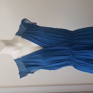 Anthropologie Lil Blue ruffle Dress size 8